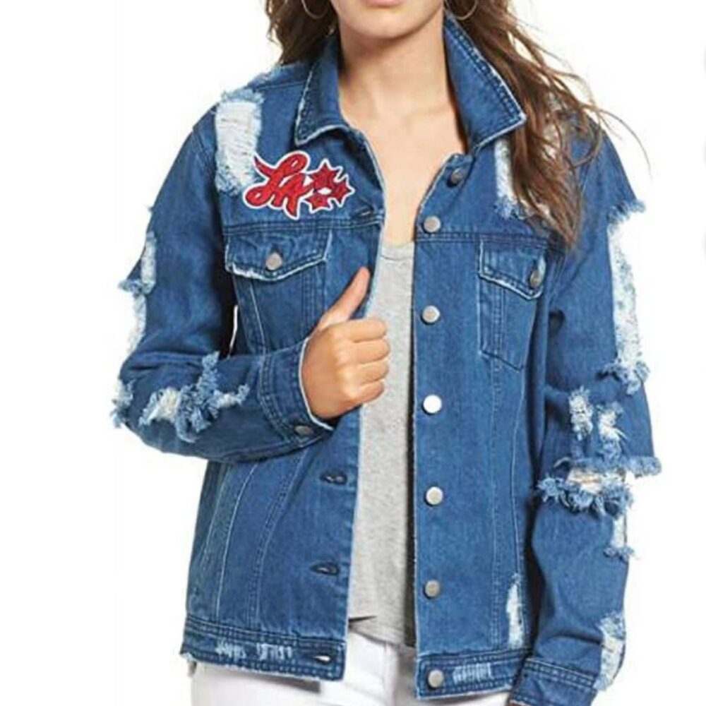 TINSEL Squad Ripped Denim Jacket